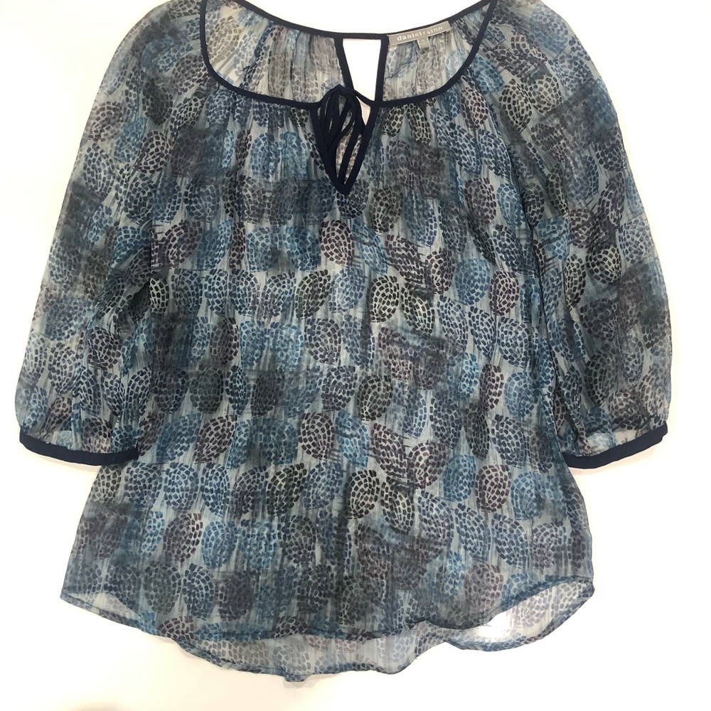 Daniel Rainn Blue Sheer Blouse